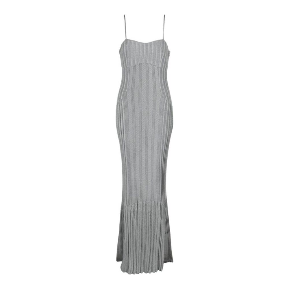 givenchy metallic pleated dress Givenchy - Women - Long Straps Dress In Knit With 4G Panel